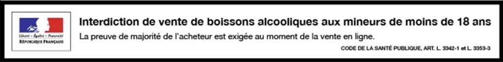 Mentions Légales consommation et vente d'alcool